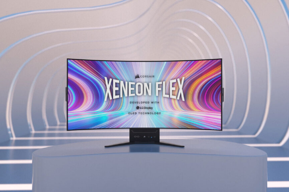 Corsair XENEON FLEX: Ein großer Gaming-Bildschirm, den man je nach Bedarf krümmen kann